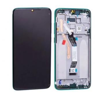Original Écran Complet Vitre Tactile LCD avec Châssis Xiaomi Redmi Note 8 Pro Service Pack Vert