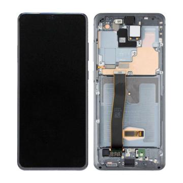 Écran Complet Vitre Tactile LCD SOFT OLED avec chassis Samsung S20 Ultra (S988) Argent