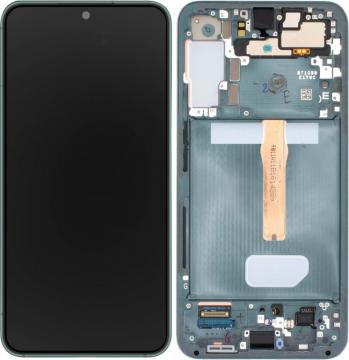 Écran Complet Vitre Tactile LCD SOFT OLED avec chassis Samsung S22 Plus (S906) Vert Compatible pour les Versions Inférieures à Android 15