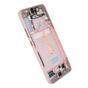 Original Écran Complet Vitre Tactile LCD Châssis Samsung Galaxy S22 Plus 5G 2022 / S22+ 5G (S906B) Service Pack Pink