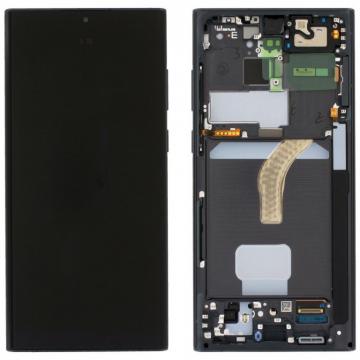 Original Écran Complet Vitre Tactile LCD Samsung Galaxy S22 Ultra 5G 2022 (S908B) Service Pack Noir