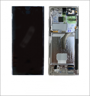 Original Écran Complet Vitre Tactile LCD Châssis Samsung Galaxy S23 5G 2023 (S911B) Service Pack LIME/Light Green