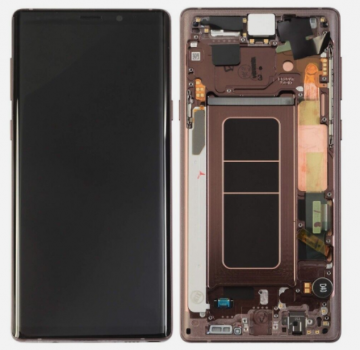 Écran Complet Vitre Tactile LCD SOFT OLED avec chassis Samsung Galaxy Note 9 (N960F) Bronze