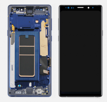 Écran Complet Vitre Tactile LCD SOFT OLED avec chassis Samsung Galaxy Note 9 (N960F) Bleu