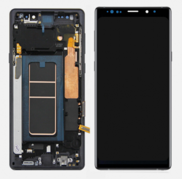 Écran Complet Vitre Tactile LCD SOFT OLED avec chassis Samsung Galaxy Note 9 (N960F) Noir
