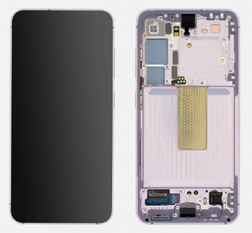 Écran Complet Vitre Tactile LCD SOFT OLED avec chassis Samsung S23 Plus (S916) Violet Compatible pour les Versions Inférieures à Android 15