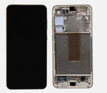 Écran Complet Vitre Tactile LCD SOFT OLED avec chassis Samsung S23 Plus (S916) Argent Compatible pour les Versions Inférieures à Android 15