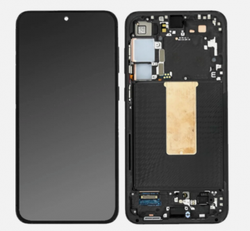 Écran Complet Vitre Tactile LCD SOFT OLED avec chassis Samsung S23 Plus (S916) Noir Compatible pour les Versions Inférieures à Android 15