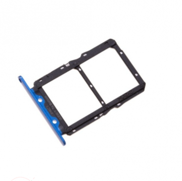 Original Trappe de Carte SIM+SD Huawei Honor View 20 / Honor V20 PCT-L29 Bleu