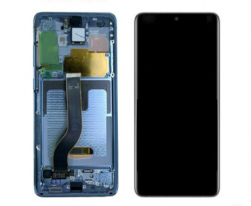 Original Écran Complet Vitre Tactile LCD Châssis Samsung Galaxy S20 Plus/S20+ (G985F/G986F) Service Pack Bleu