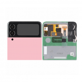 Service Pack Sans Châssis Écran Externe Vitre Tactile LCD Samsung Galaxy Z Flip 3 5G (F711B) Rose