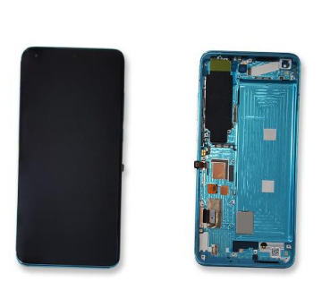 Original Écran Complet Vitre Tactile LCD avec châssis XIAOMI Mi 10 5G Service Pack Vert VERSION C