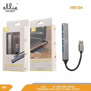 Ellietech HB104 HUB 4 Port USB 3.0 pour PC et Ordinateur Portable