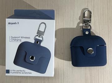 Coque pour Airpods 3 Couleur, Imprimé cuir avec Porte-clés