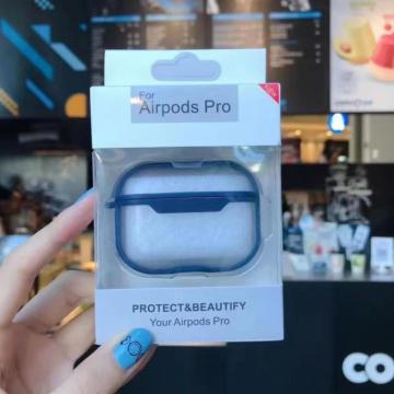 Coque Silicone Transparente pour Airpods Pro Couleur avec Porte-clés