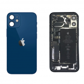 Châssis Arrière iPhone 12 Mini (A2176 / A2398 / A2400 / A2399) avec Batterie Bleu (Origine Démonté) - Grade A