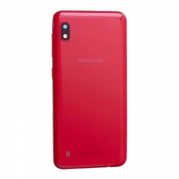 Cache Batterie AVEC Lentille Samsung A10e (A102F) Rouge