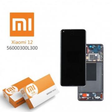 Service Pack avec Chassis Original Écran Complet Vitre Tactile LCD XIAOMI 12 5G (2022) Noir