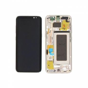 Original Écran Complet Vitre Tactile LCD Châssis Samsung Galaxy S8 (G950F) Service Pack Doré