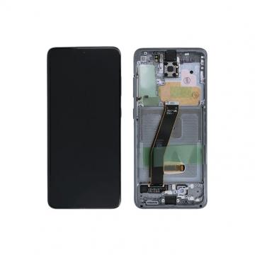 Original Écran Complet Vitre Tactile LCD Châssis Samsung Galaxy S20 4G/5G 2020 (G980F/G981F/G981B) Service Pack Blanc
