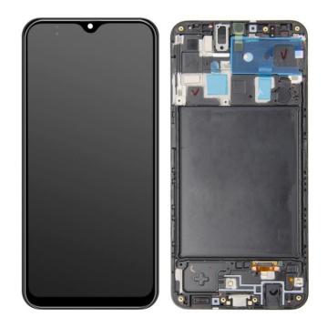 Original Écran Complet Vitre Tactile LCD Châssis Samsung Galaxy A20 (A205)/ M10s (M107) Service Pack Noir