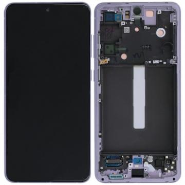 Original Écran Complet Vitre Tactile LCD Châssis Samsung Galaxy S21 FE 5G 2021 (G990B) Service Pack Violet