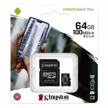 Kingston Carte Mémoire MicroSD 64GB Class10