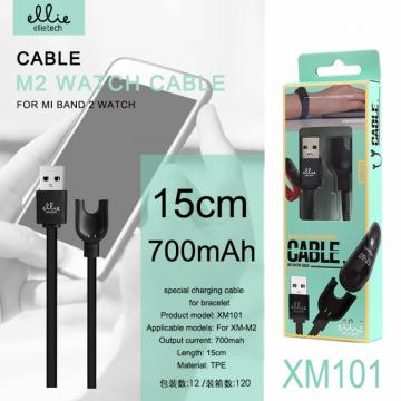 Ellietech XM101 Câble de Charge pour Xiaomi Mi Band 2 Noir