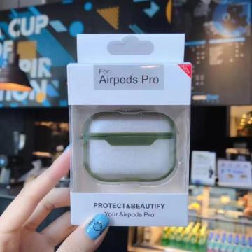 Coque Silicone Transparente pour Airpods Pro Couleur avec Porte-clés
