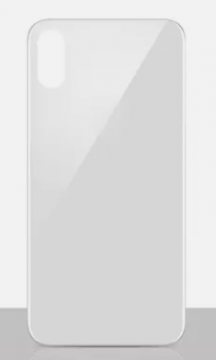 Vitre Arrière Cache Batterie Grand Trou iPhone XS (A1920 / A2097 / A2098 / A2099 / A2100) Blanc No Logo