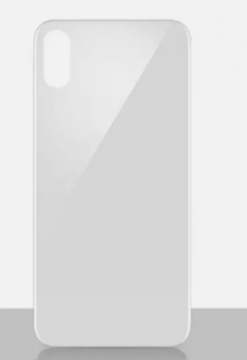 Vitre Arrière Cache Batterie Grand Trou iPhone X (A1865 / A1901 / A1902) Blanc No Logo