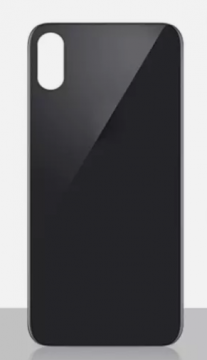 Vitre Arrière Cache Batterie Grand Trou iPhone X (A1865 / A1901 / A1902) Noir No Logo