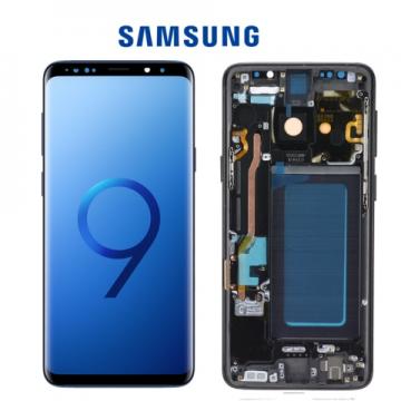 Original Écran Complet Vitre Tactile LCD Châssis Samsung Galaxy S9 Plus/S9+ (G965F) Service Pack Bleu