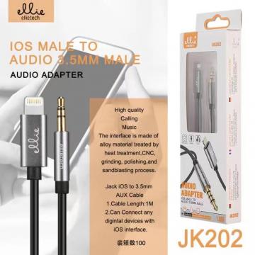 Ellietech JK202 Câble Audio Jack IOS à 3.5mm Noir