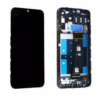 Original Écran Complet Vitre Tactile LCD Châssis Samsung Galaxy A14 4G (2023) (A145P/A145R) Service Pack Noir