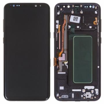 Original Écran Complet Vitre Tactile LCD Châssis Samsung Galaxy S8 Plus/S8+ (G955F) Service Pack Noir