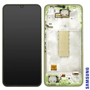 Original Écran Complet Vitre Tactile LCD Châssis Samsung Galaxy A34 5G (A346B) Service Pack Vert