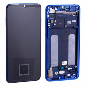 Original Écran Complet Vitre Tactile LCD avec Châssis XIAOMI Mi 9 Lite Service Pack Bleu