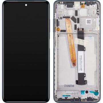 Original Écran Complet Vitre Tactile LCD avec Châssis XIAOMI Poco X3 Pro / X3 / NFC Service Pack Bleu