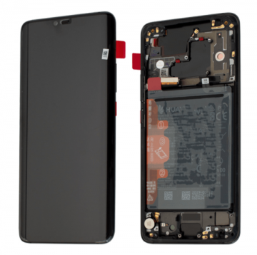 Original Écran Complet Vitre Tactile LCD Châssis + Batterie HUAWEI Mate 20 Pro Service Pack Noir