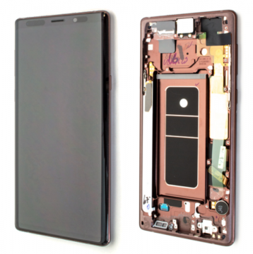 Original Écran Complet Vitre Tactile LCD Châssis Samsung Galaxy Note 9 (N960F) Service Pack Bronze