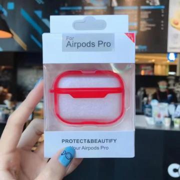 Coque Silicone Transparente pour Airpods Pro Couleur avec Porte-clés