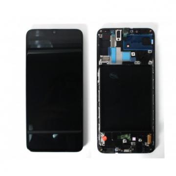 Original Écran Complet Vitre Tactile LCD Châssis Samsung Galaxy A70 (A705F) Service Pack Noir