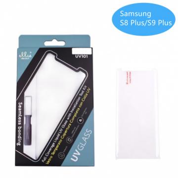 Film Protection en Verre Trempé + Glue UV pour Samsung Galaxy S8 Plus / S9 Plus