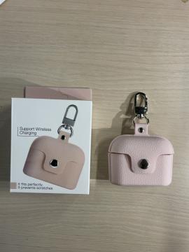 Coque pour Airpods Pro Couleur, Imprimé cuir avec Porte-clés