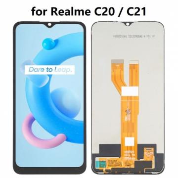 Original Écran Complet Vitre Tactile LCD Realme C20 (RMX3063 / RMX3061) / C21 (RMX3201) / C11 2021 (RMX3231) / Realme Narzo 50i Noir