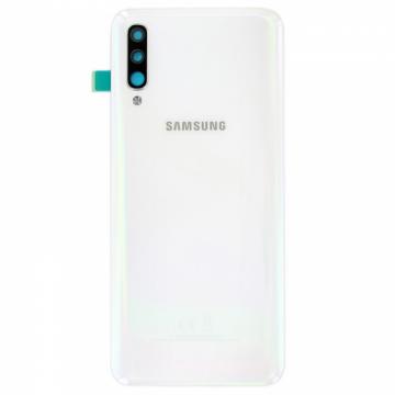 Cache Batterie avec Lentille Samsung A50 (A505F) Blanc No logo