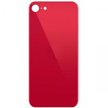 Vitre Arrière Cache Batterie Grand Trou iPhone SE 2020 (A2275 / A2298 / A2296) Rouge No Logo